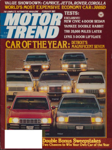 MOTOR TREND 1981 FEB - TR8, AUBURN, SCIROCCO, GTV6
